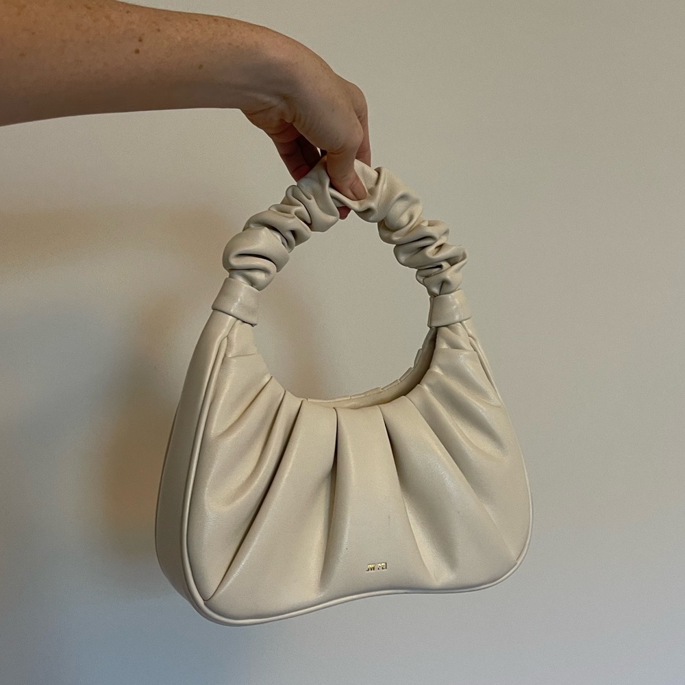 SALE ✨ JW Pei Gabbi Ivory Vegan Ruched Hobo Shoulder Bag
